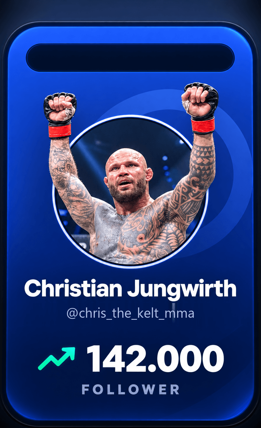 Christian Jungwirth, @chris_the_kelt_mma, 142.000 Follower auf Instagram